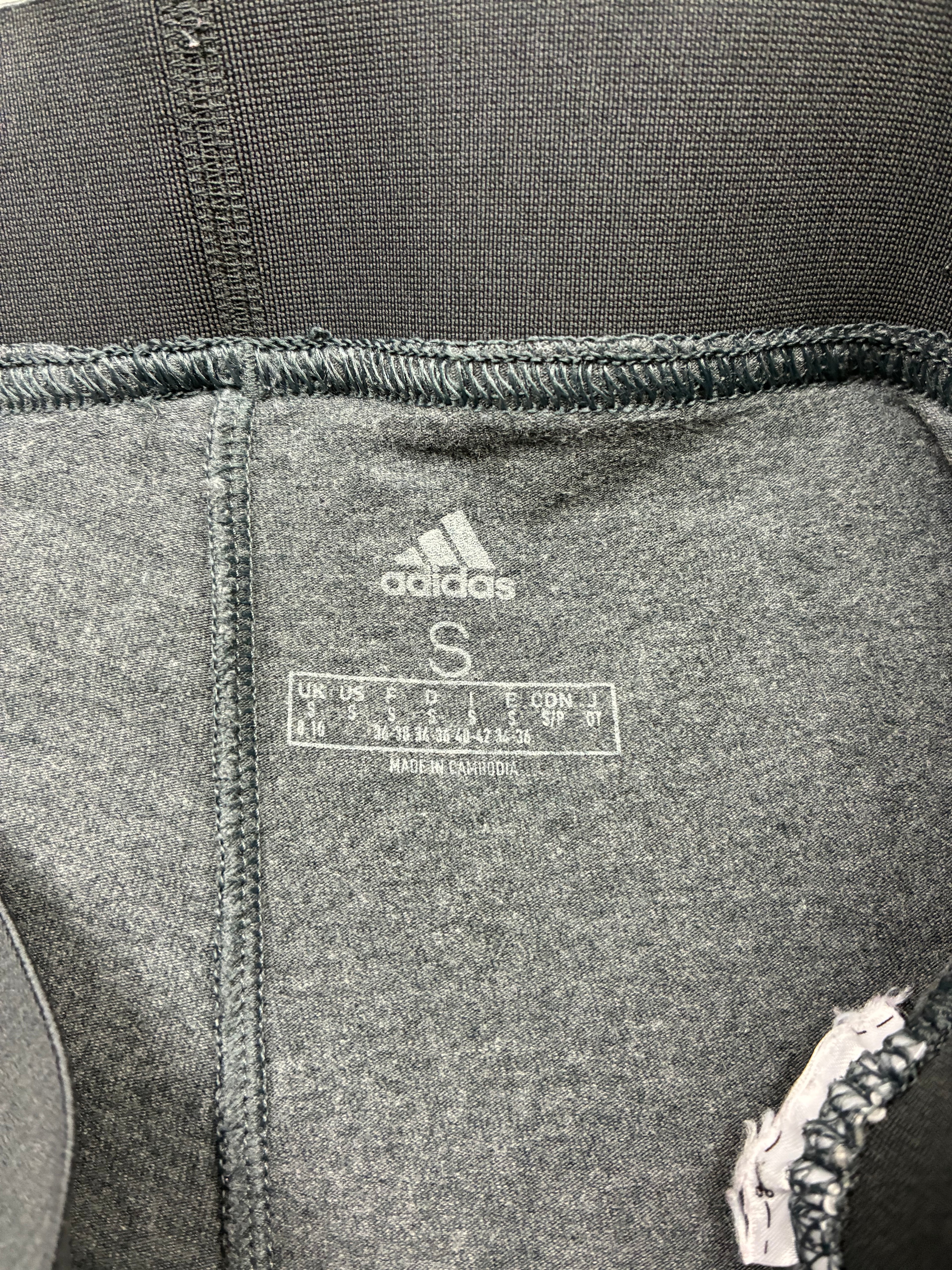 Leggings Adidas grigio scuro con linee nere - Taglia S