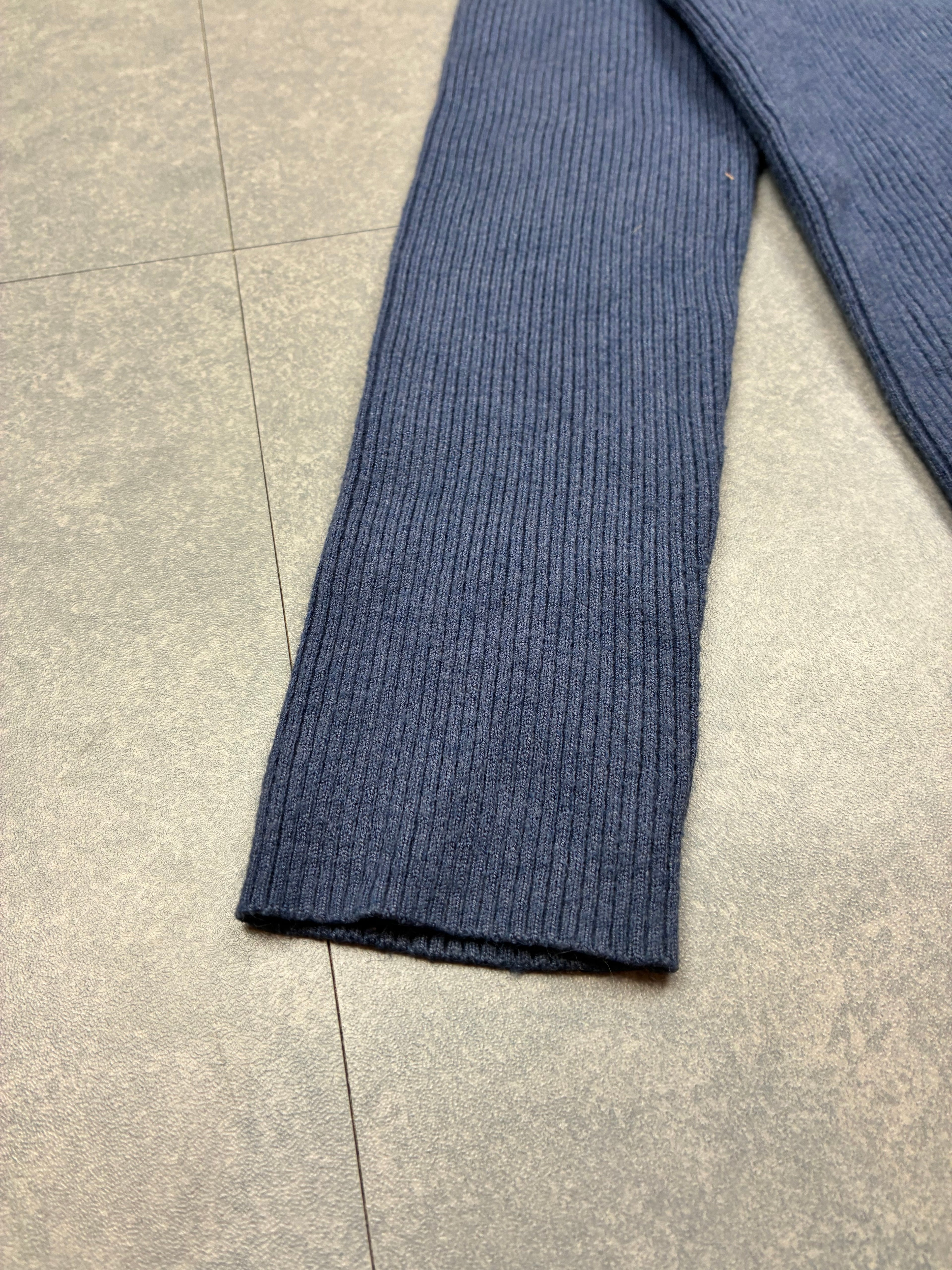 Maglione Levi’s® blu navy a coste con logo rosso — taglia XS