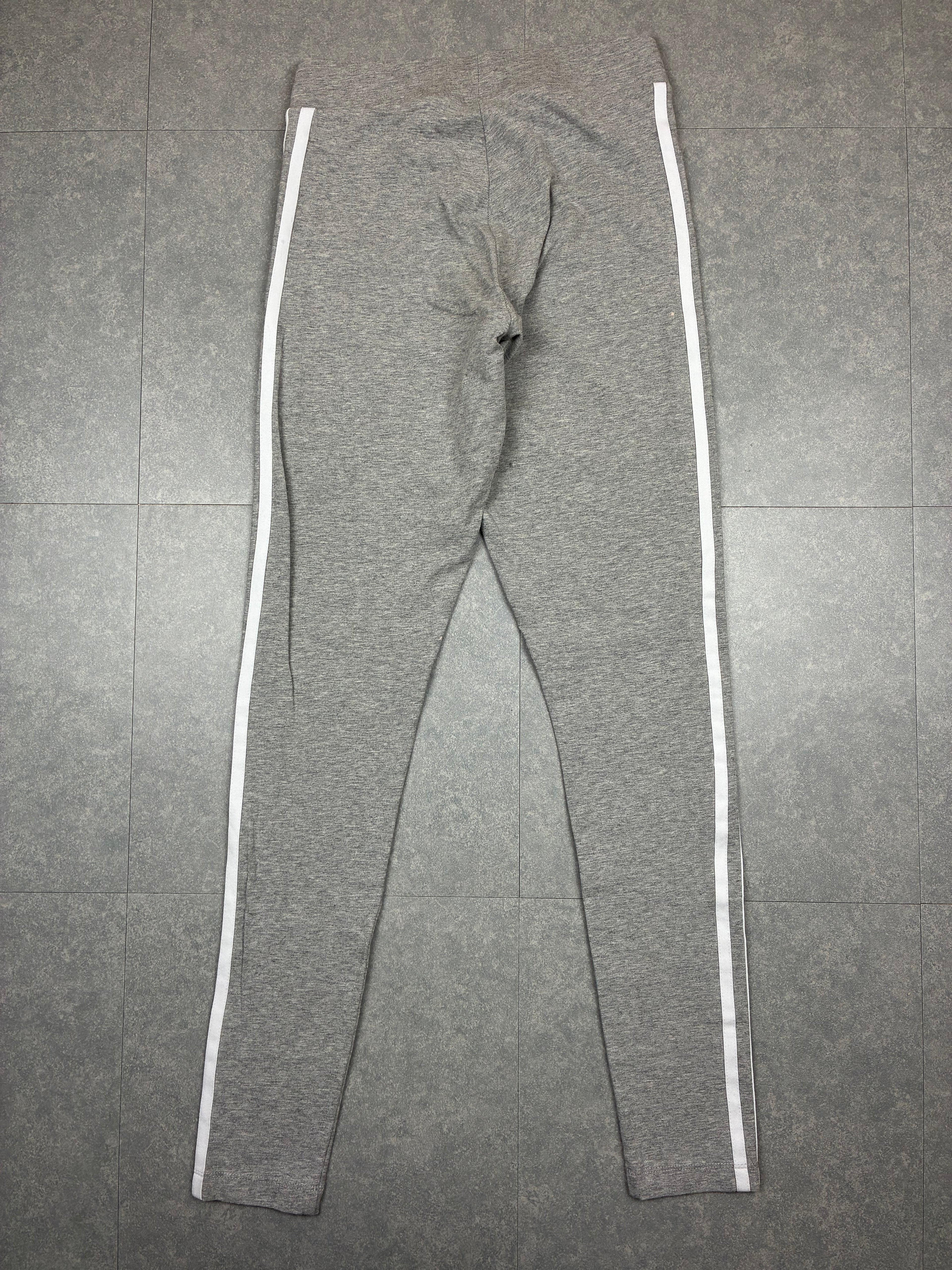 Leggings Adidas grigio con righe bianche - Taglia XS