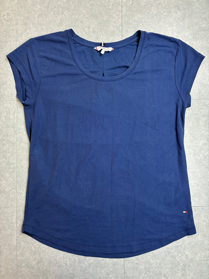 T-shirt Tommy Hilfiger Donna Blu Navy Essential – Taglia M, come nuova