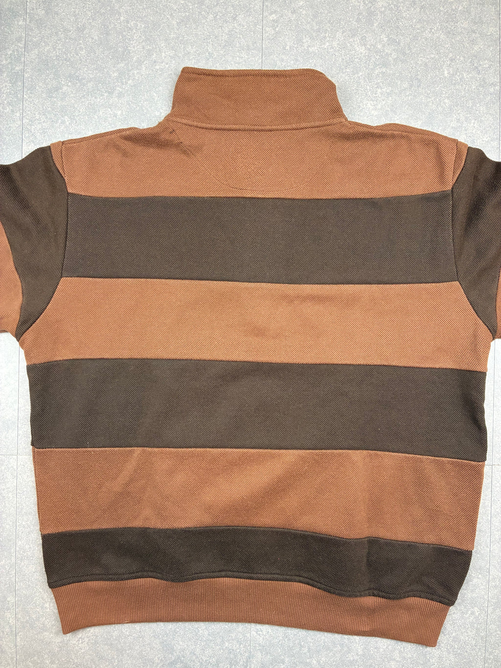 Maglione Lonsdale London 1960 mezza zip a righe