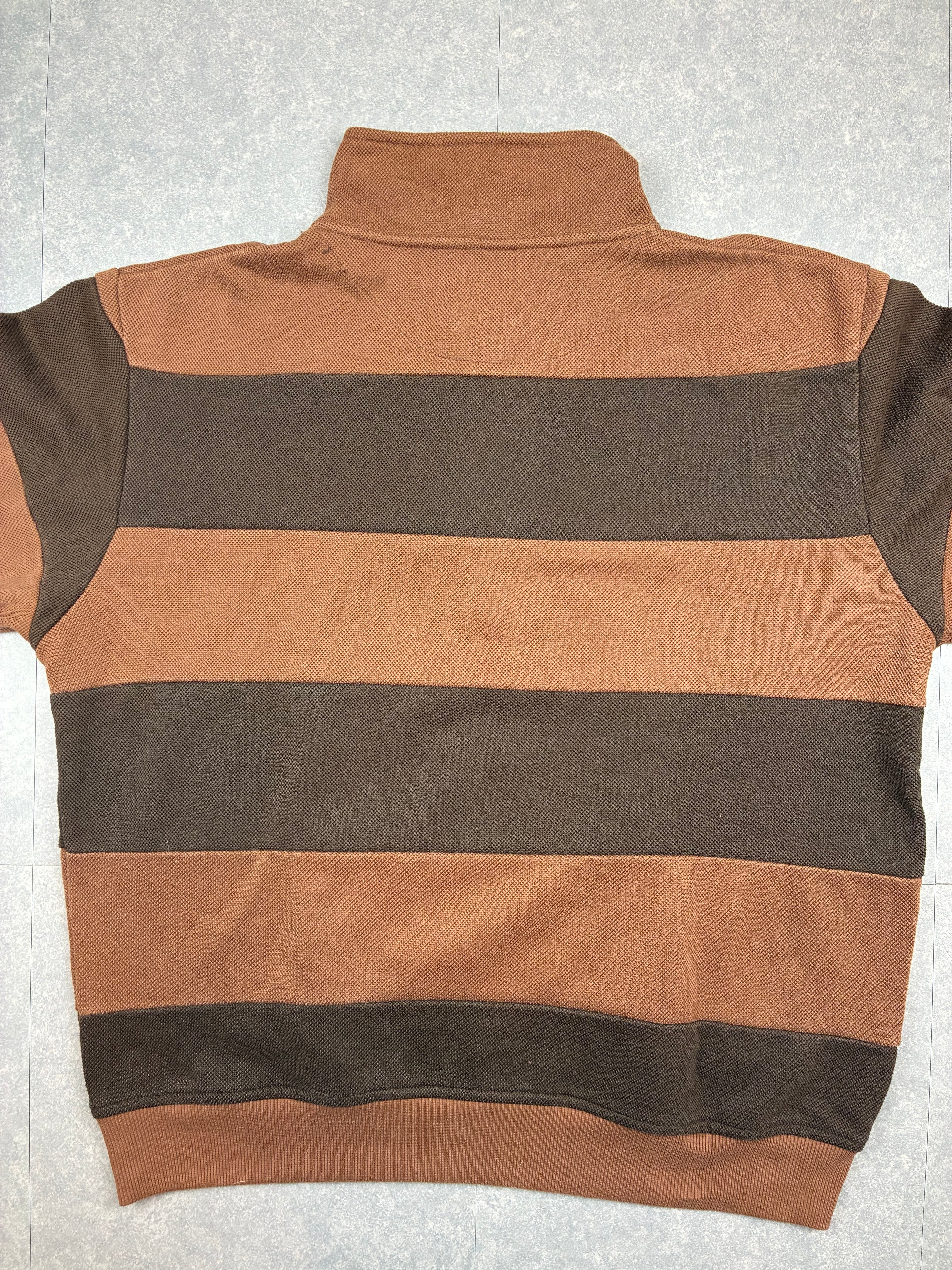 Maglione Lonsdale London 1960 mezza zip a righe