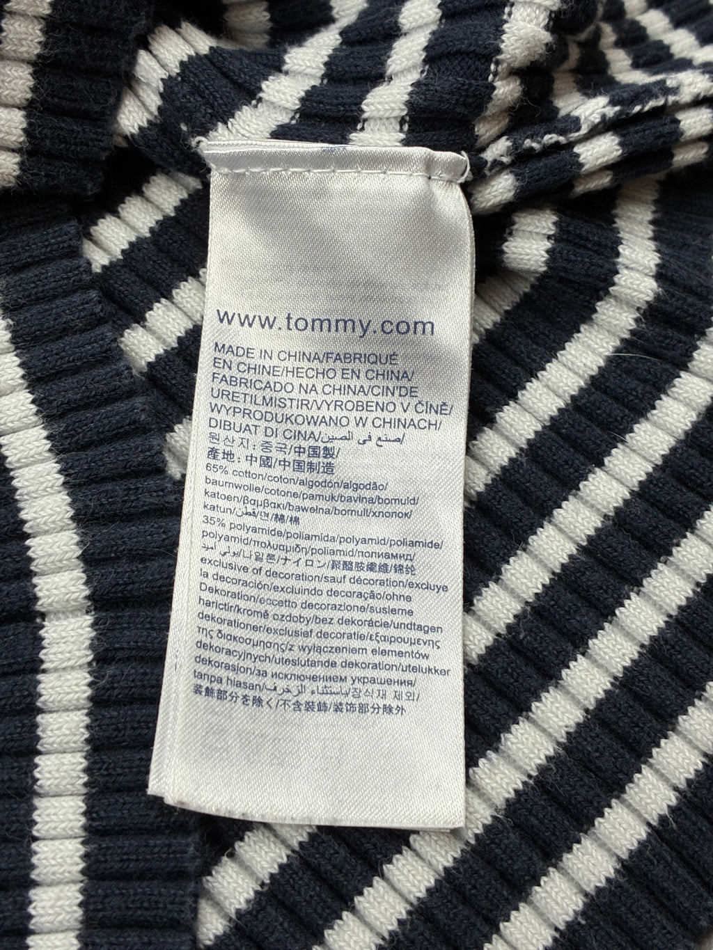 Maglia Tommy Hilfiger rigata in cotone Pima - Taglia XS