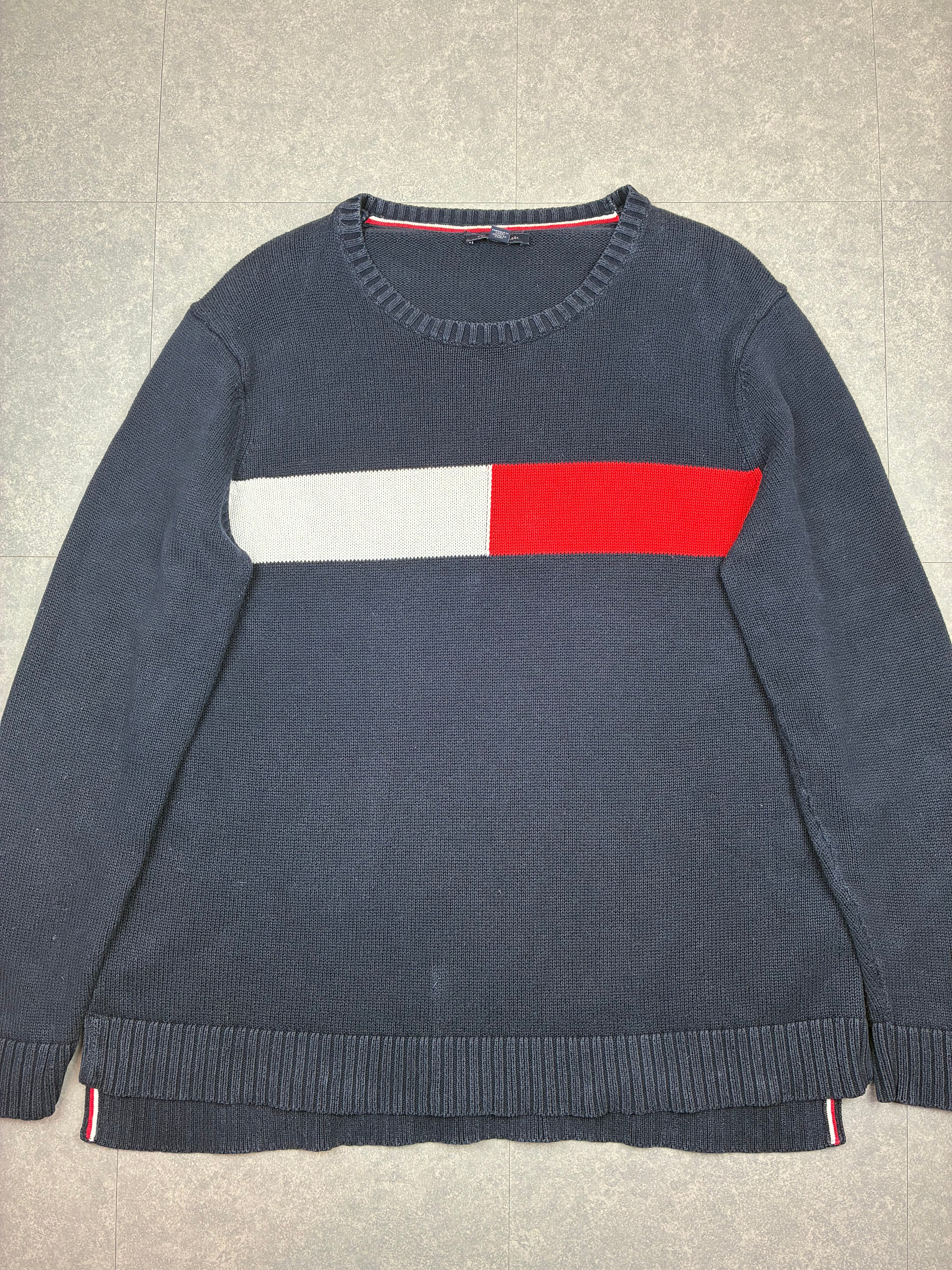 Maglione Tommy Hilfiger Vintage Sweater Band Flag – Blu Navy – Taglia XL