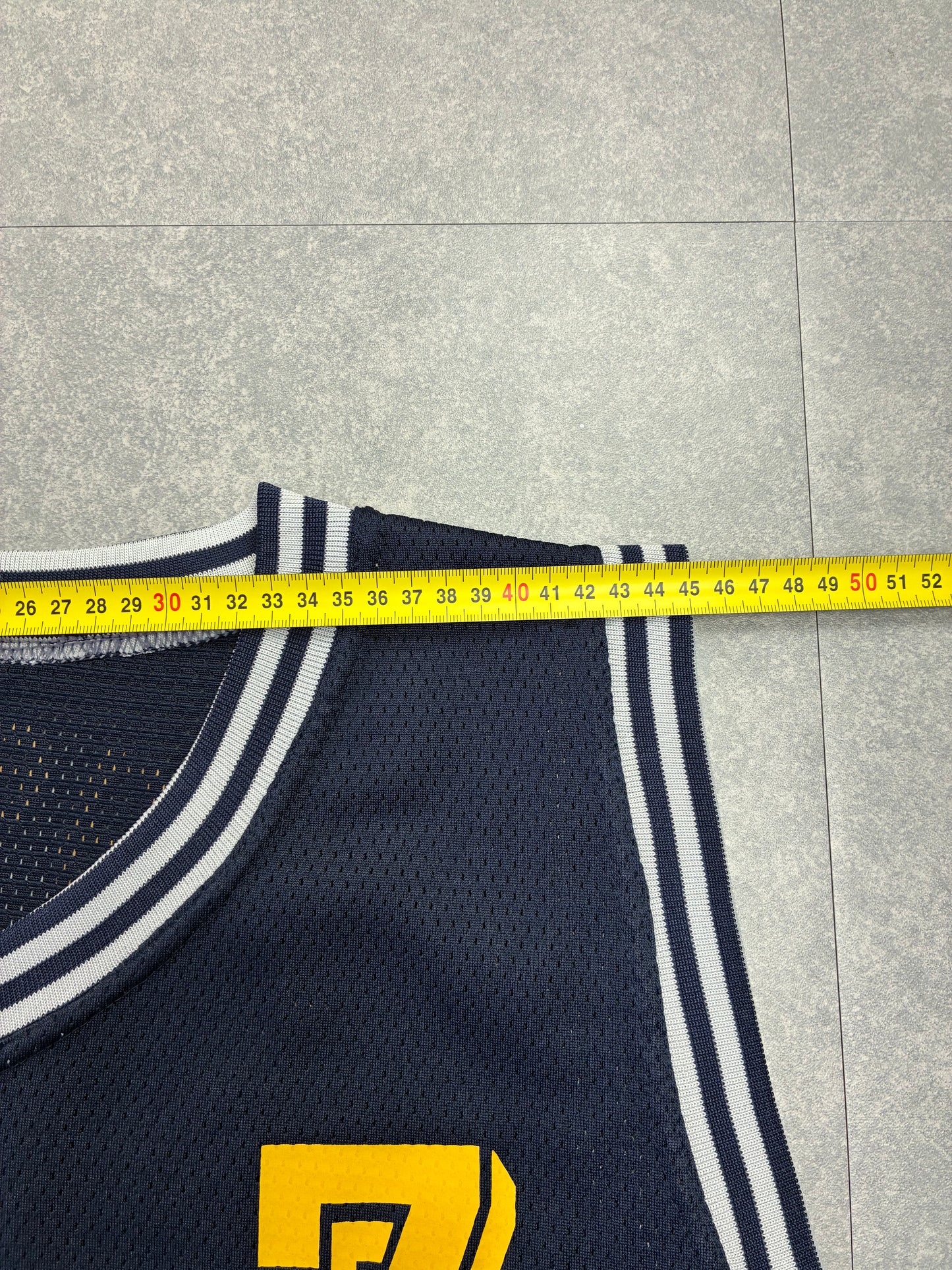 Canotta Basket Vintage Spalding Team Bergheim N.7 Blu Navy - Taglia XXL, come nuova
