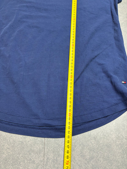 T-shirt Tommy Hilfiger Donna Blu Navy Essential – Taglia M, come nuova