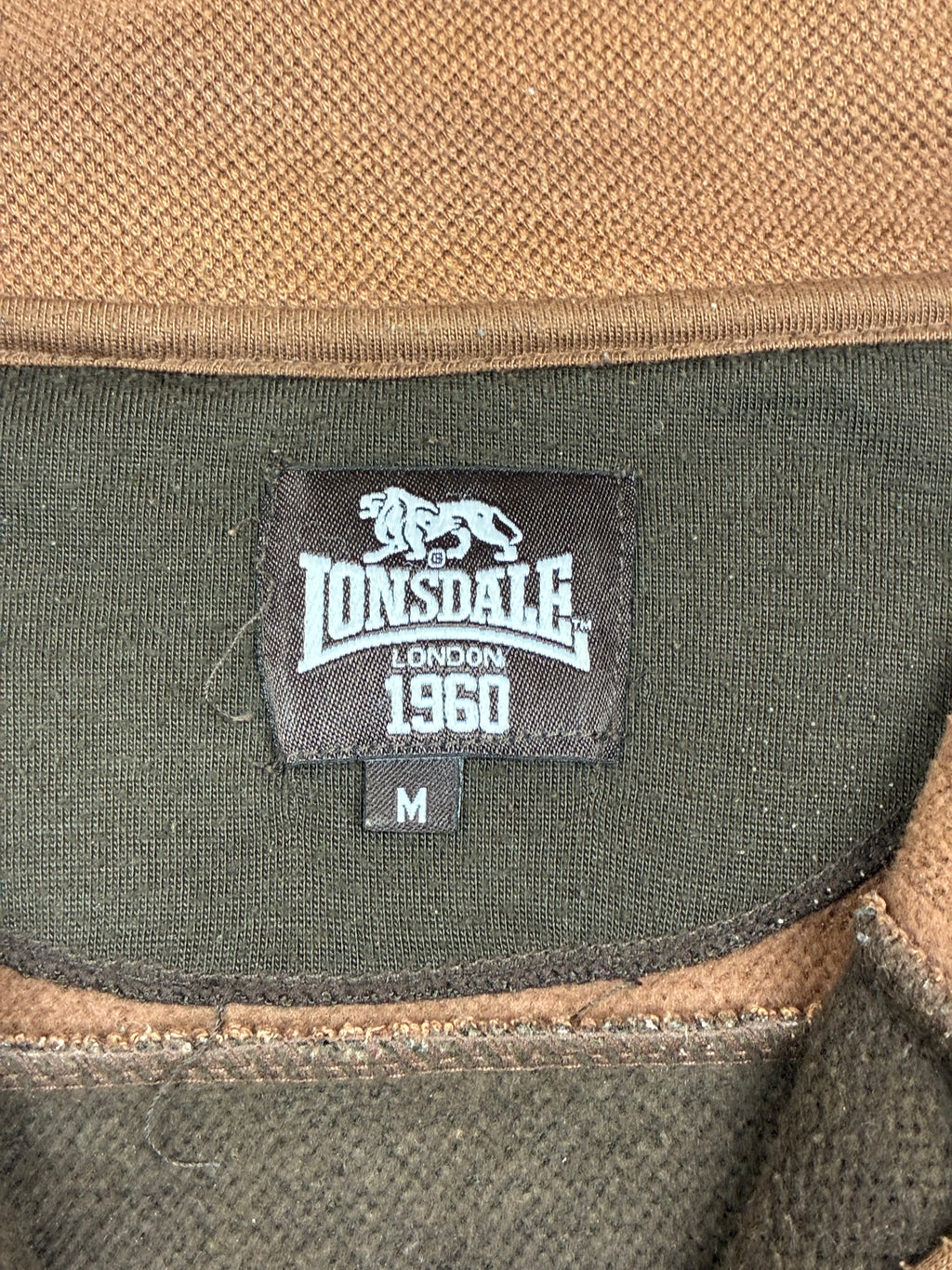 Maglione Lonsdale London 1960 mezza zip a righe