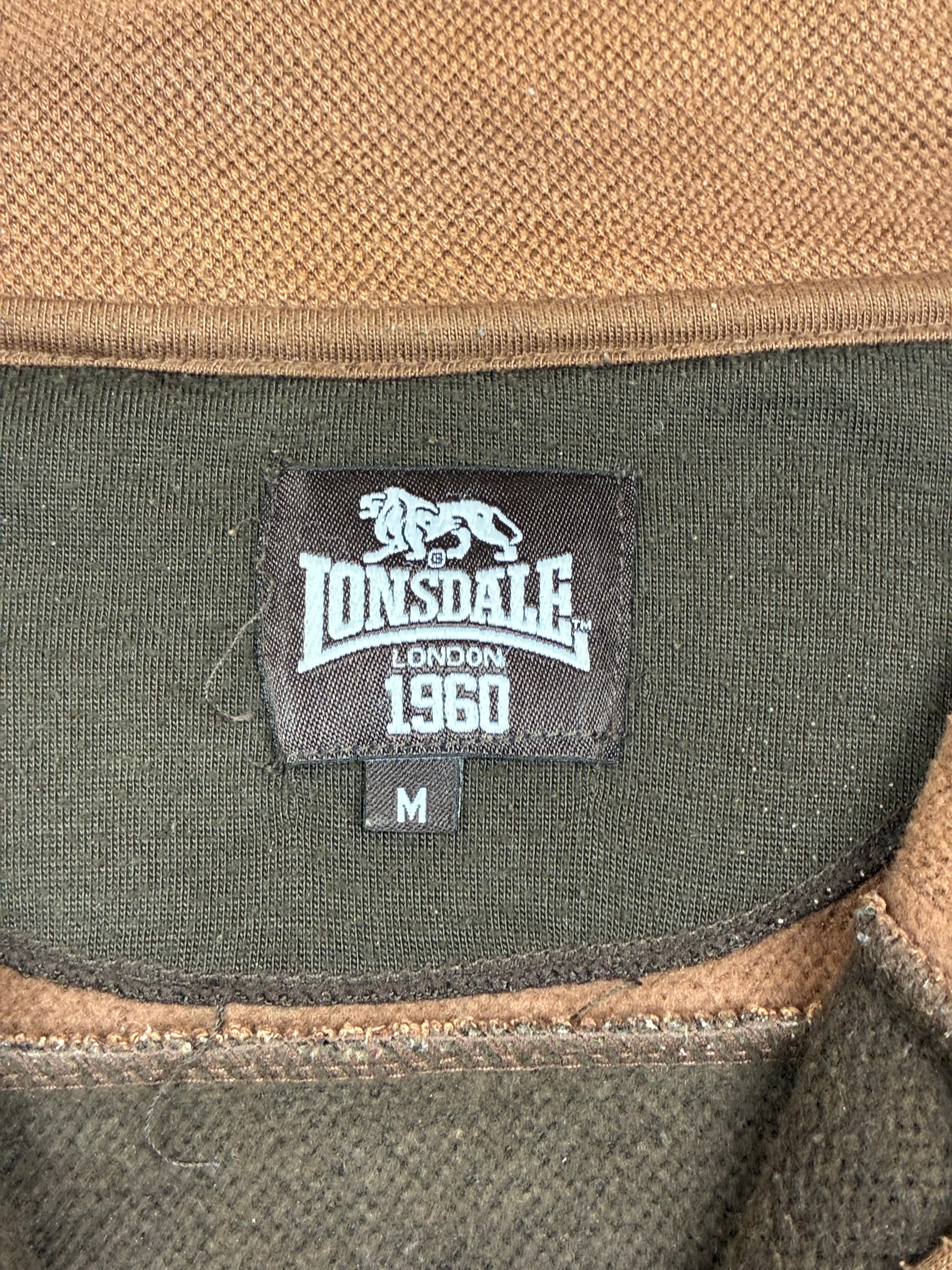 Maglione Lonsdale London 1960 mezza zip a righe