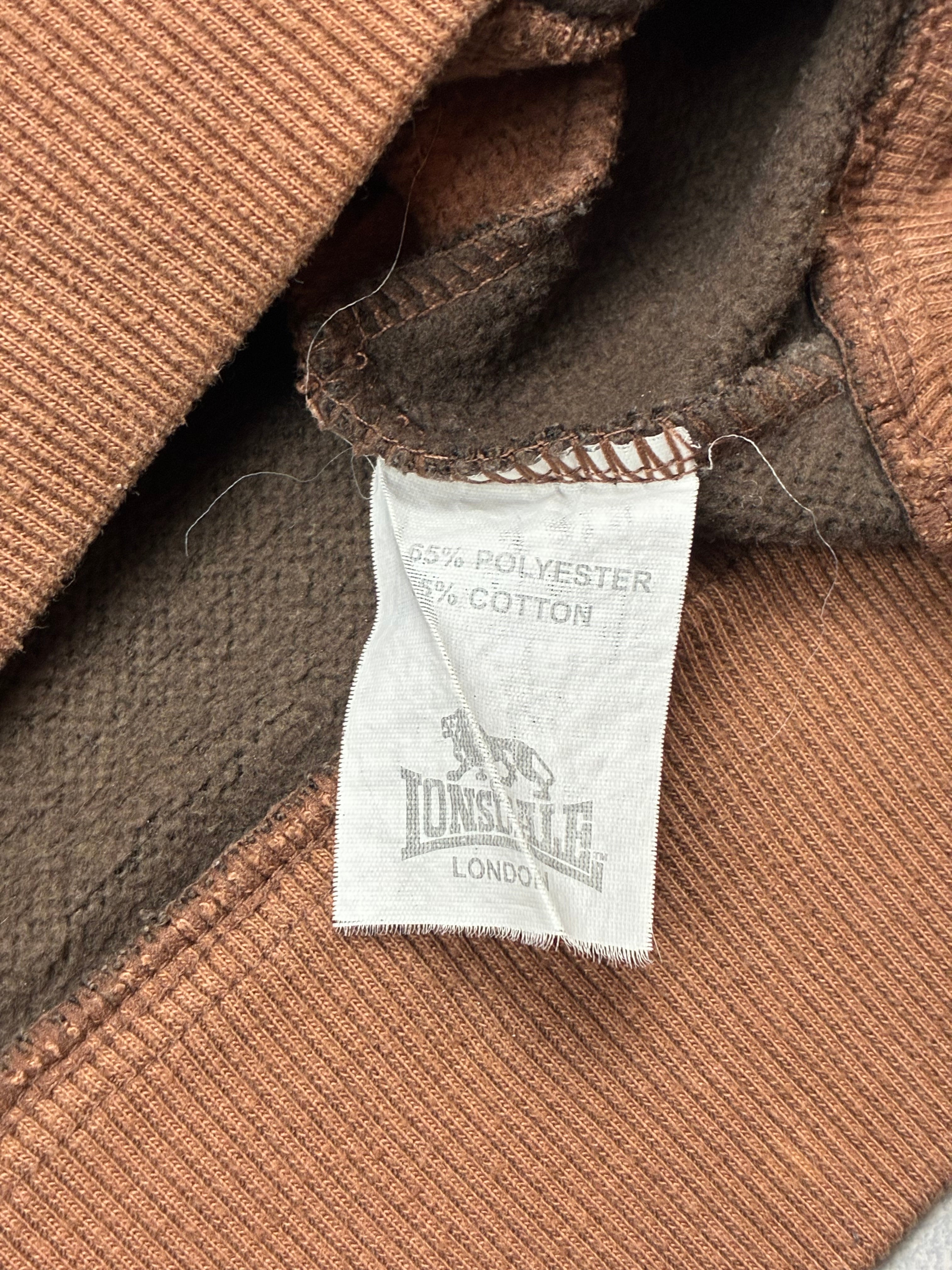 Maglione Lonsdale London 1960 mezza zip a righe