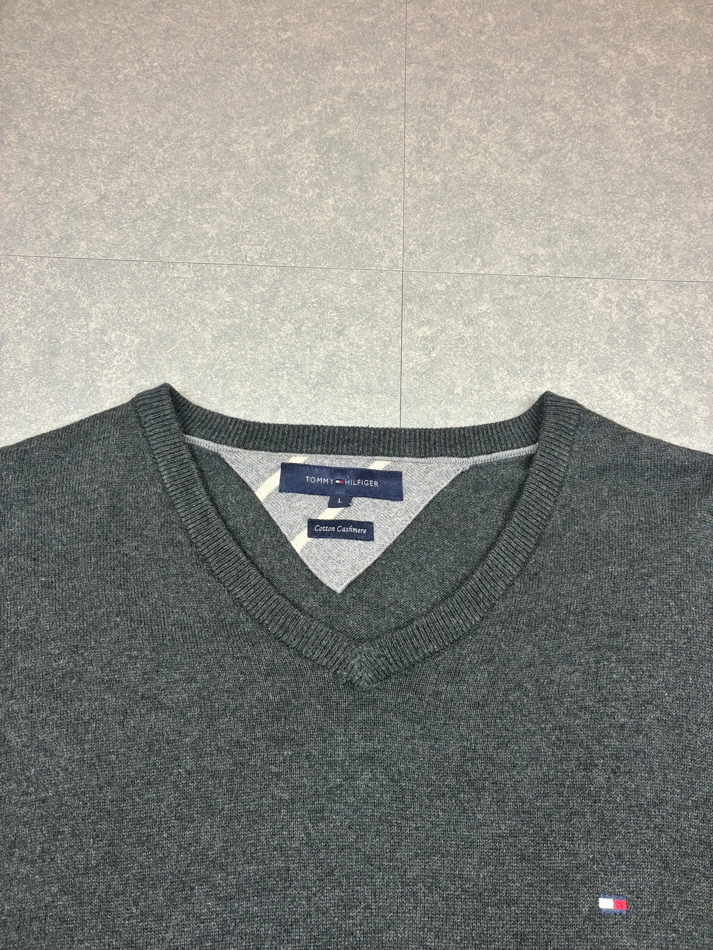 Maglione Tommy Hilfiger Cotton Cashmere V-Neck - Taglia L