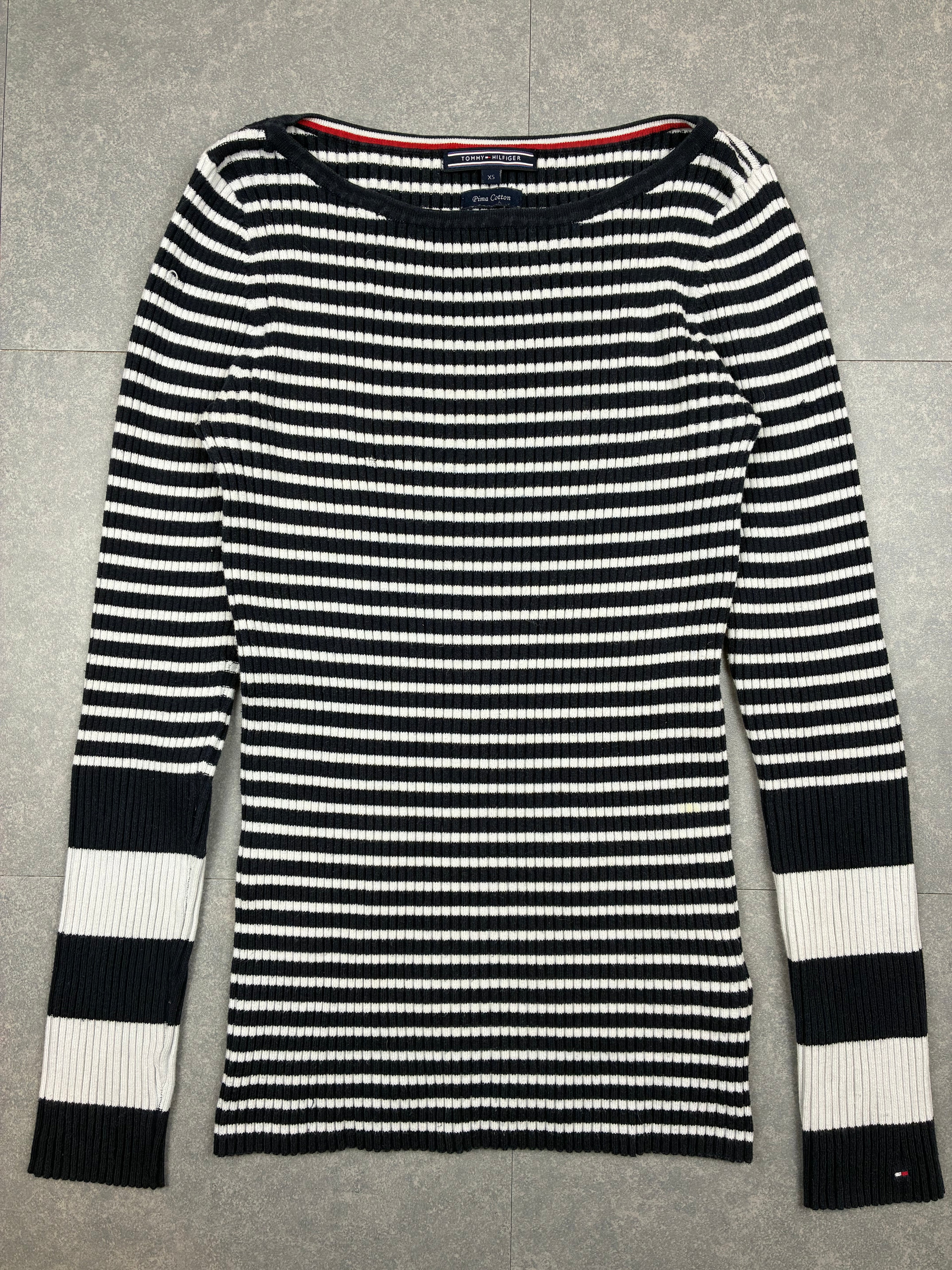 Maglia Tommy Hilfiger rigata in cotone Pima - Taglia XS