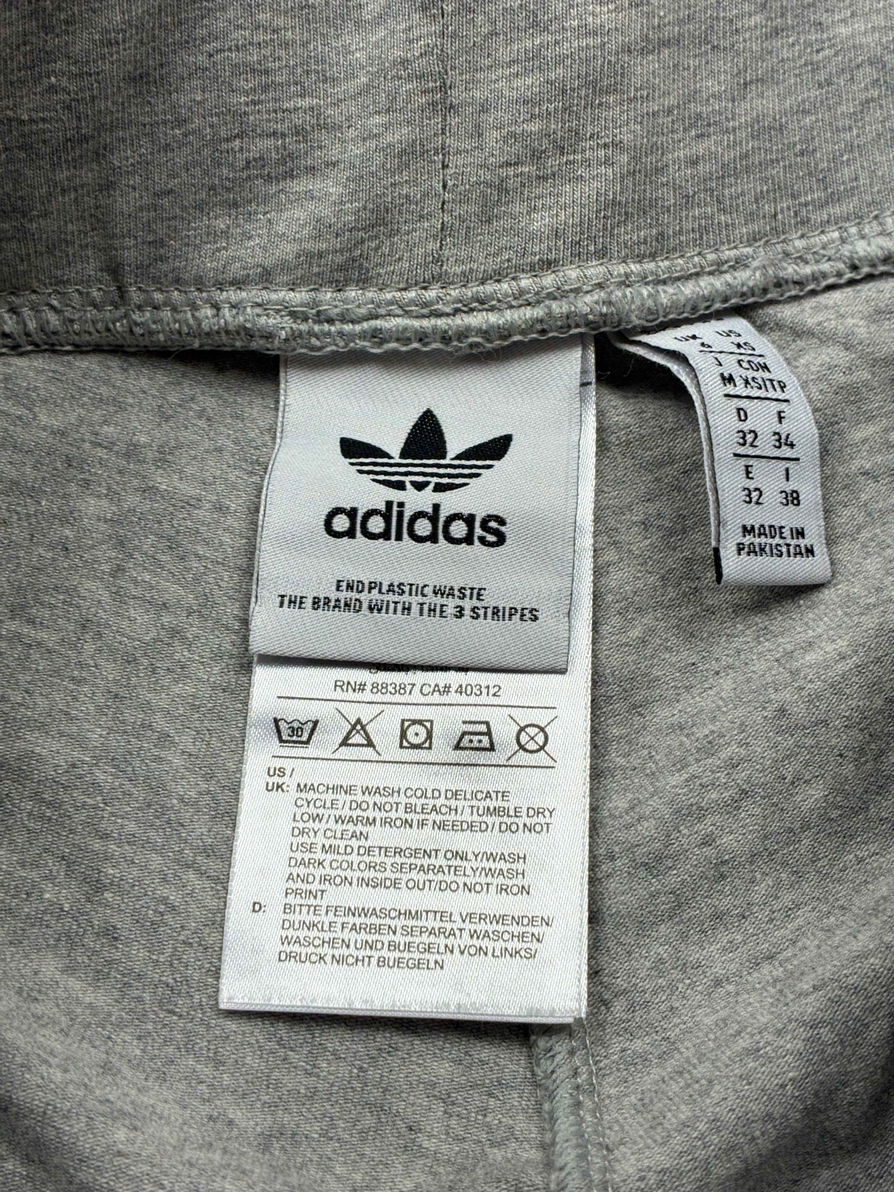 Leggings Adidas grigio con righe bianche - Taglia XS