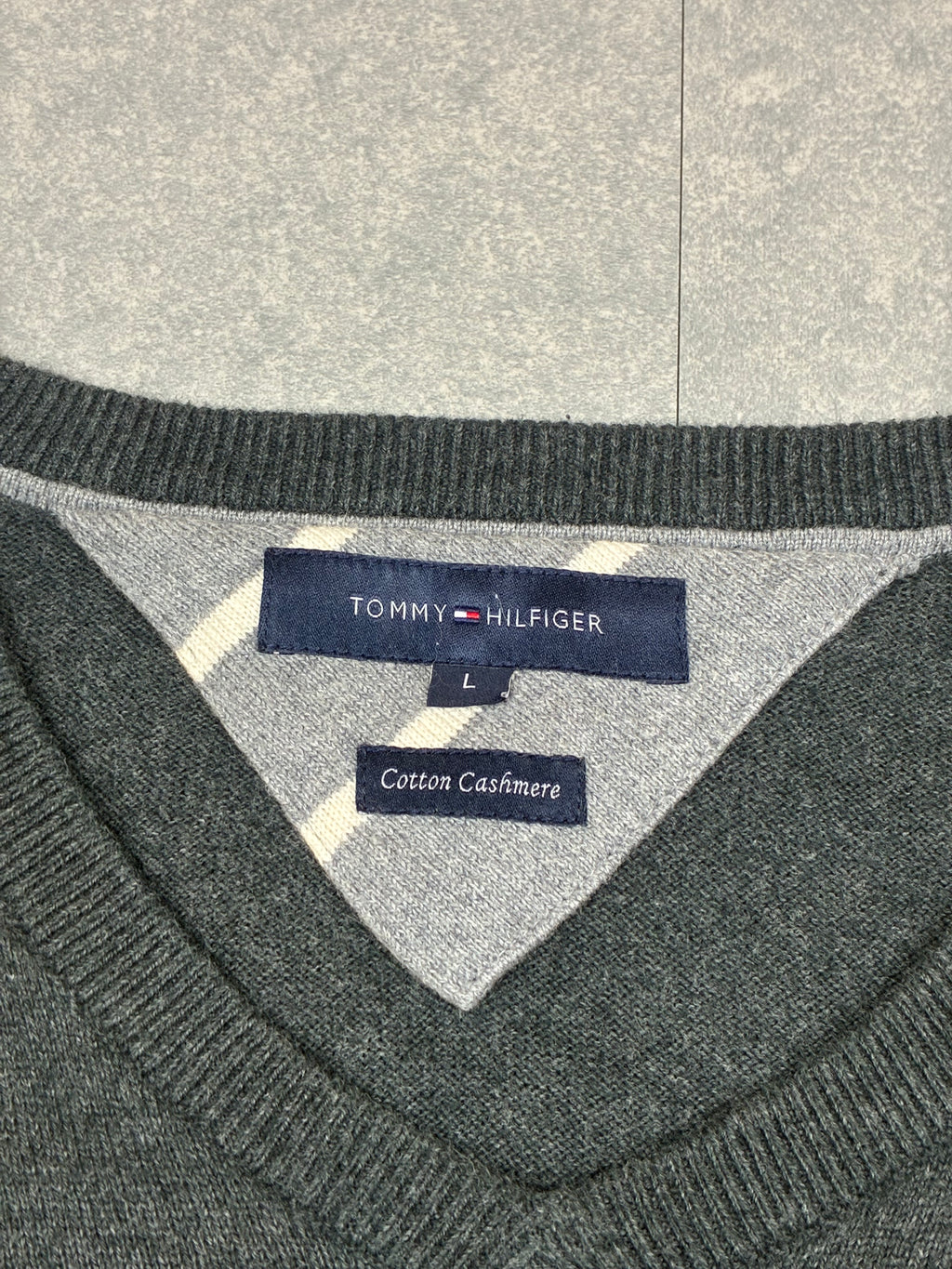 Maglione Tommy Hilfiger Cotton Cashmere V-Neck - Taglia L