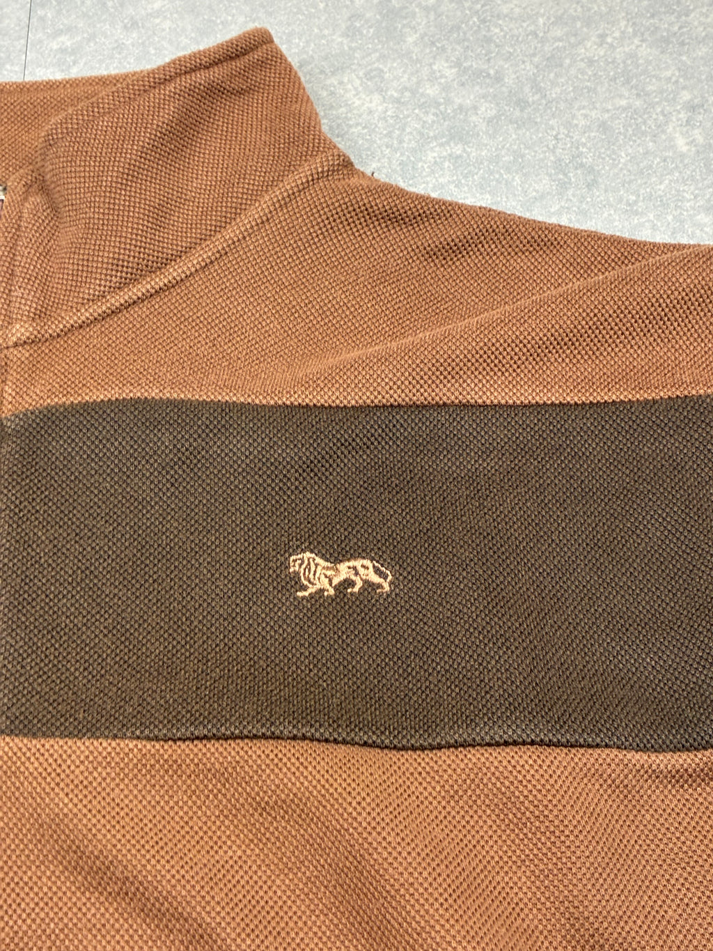 Maglione Lonsdale London 1960 mezza zip a righe