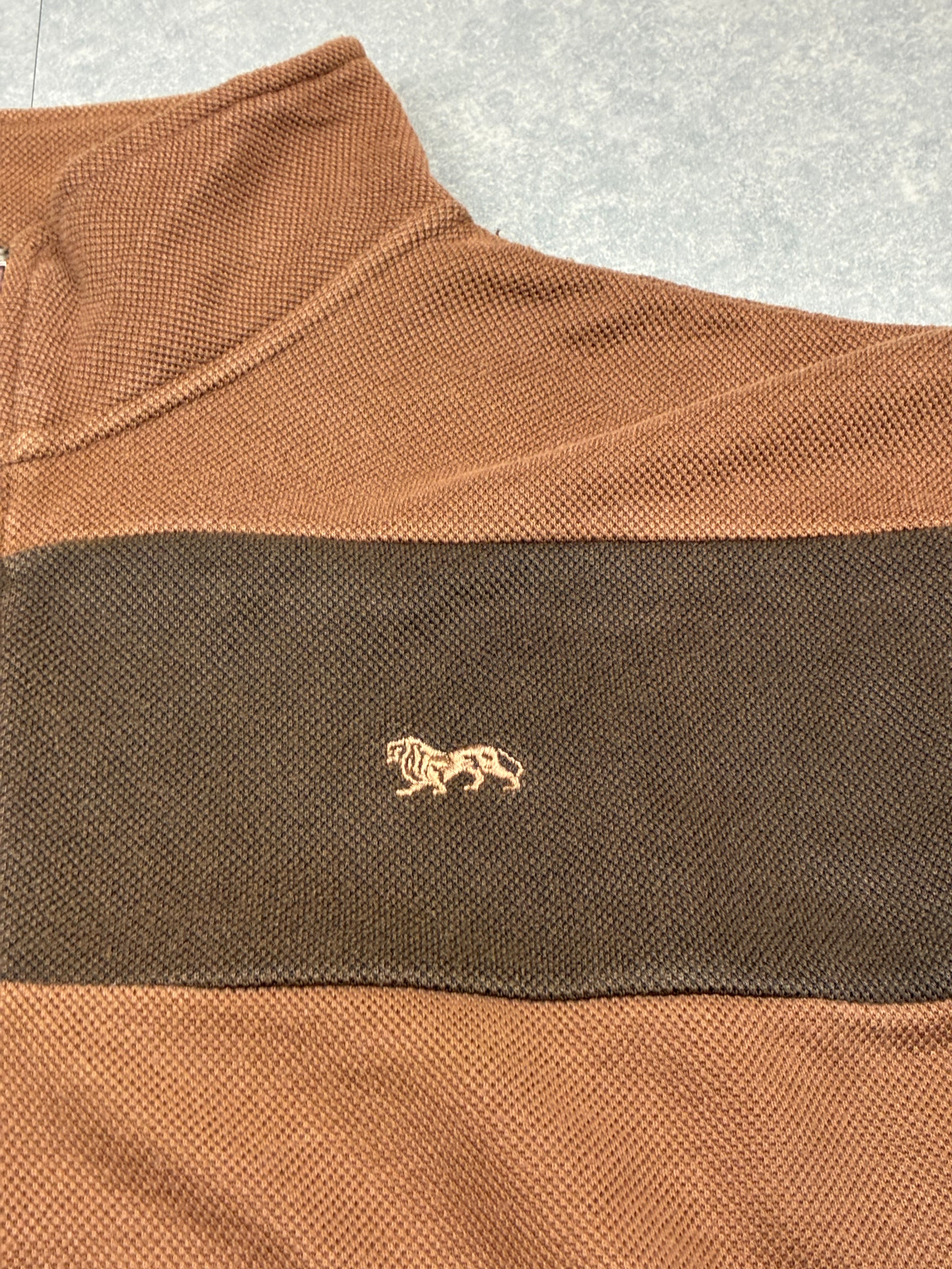 Maglione Lonsdale London 1960 mezza zip a righe