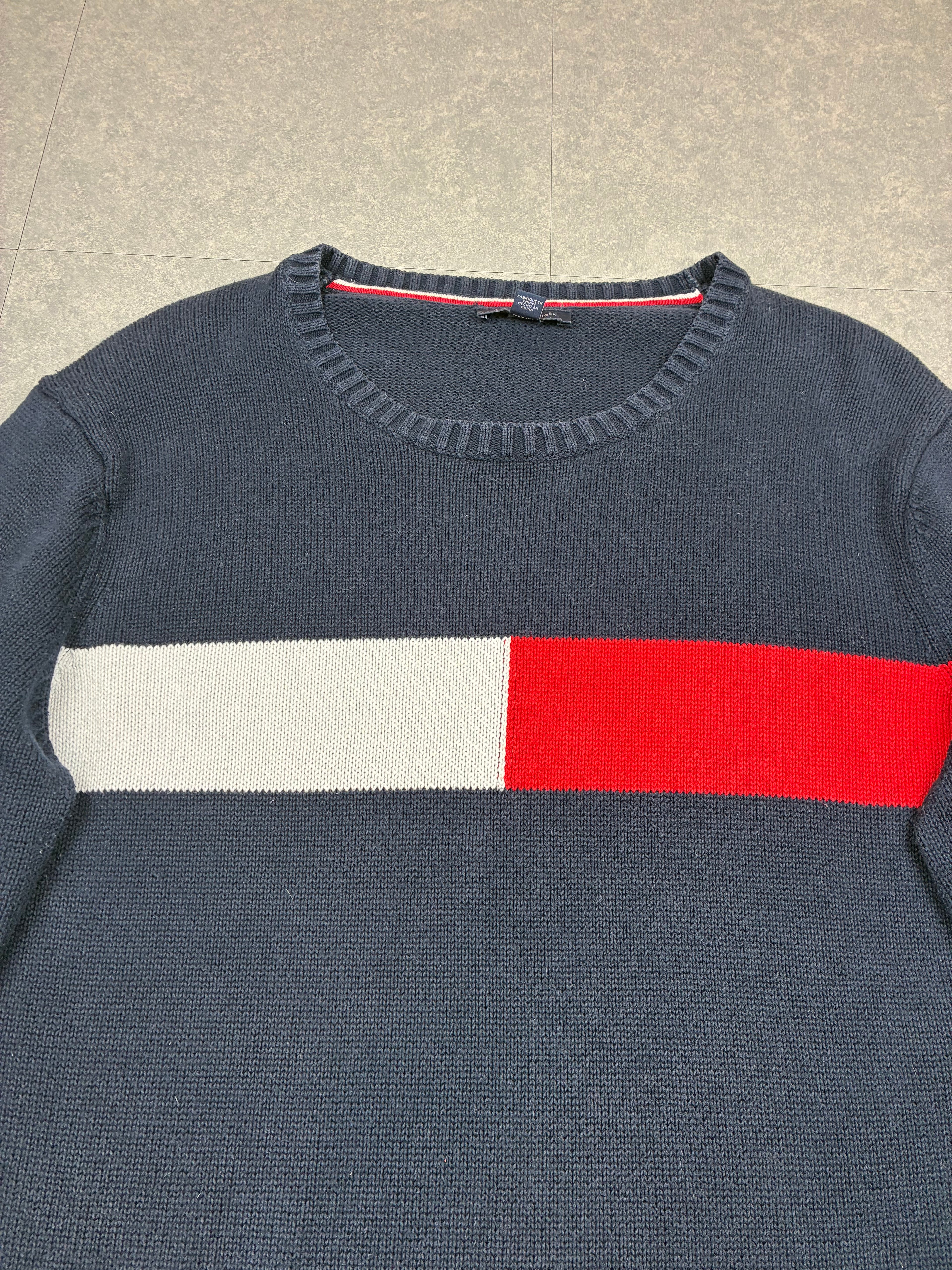 Maglione Tommy Hilfiger Vintage Sweater Band Flag – Blu Navy – Taglia XL