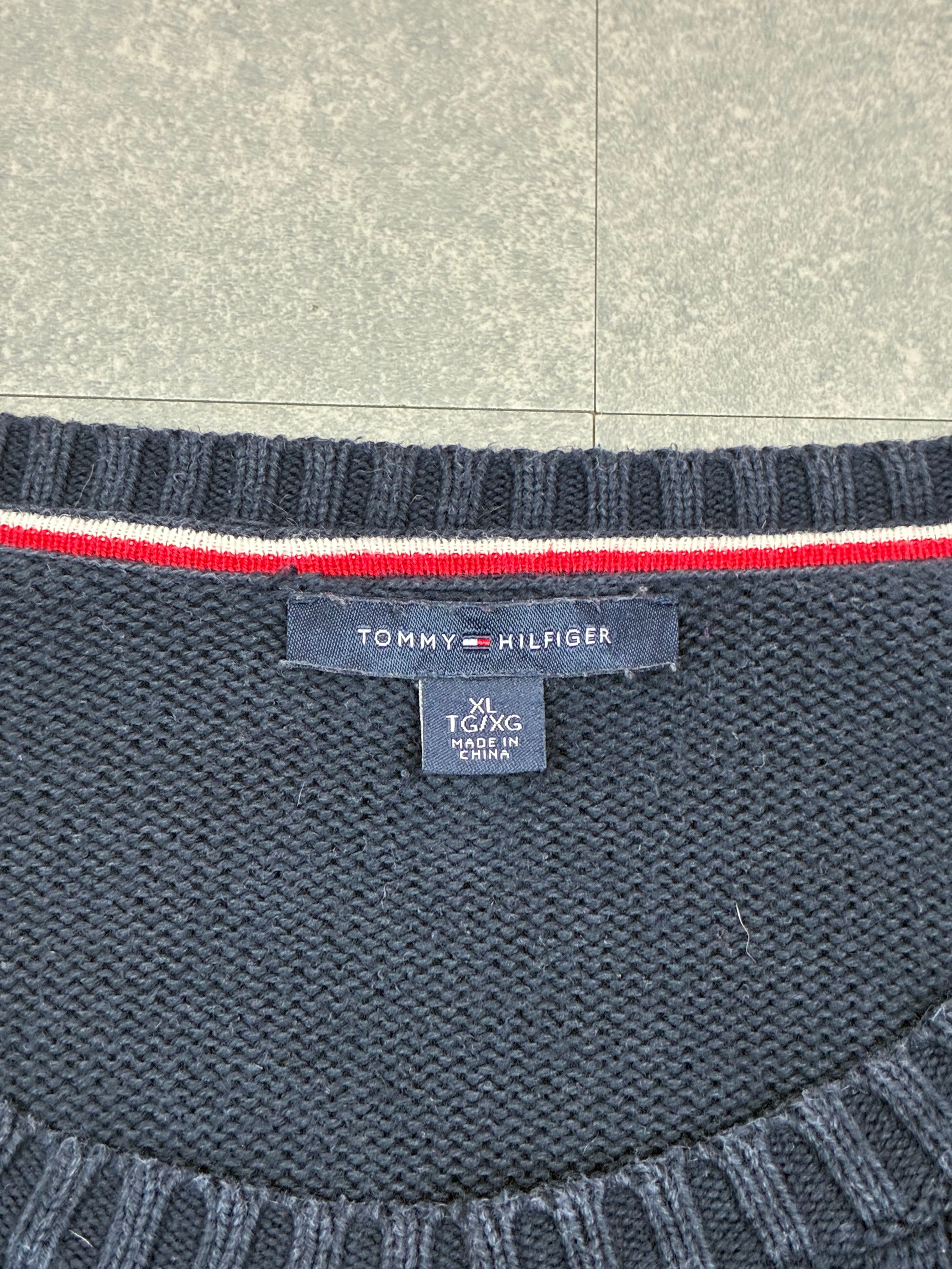 Maglione Tommy Hilfiger Vintage Sweater Band Flag – Blu Navy – Taglia XL