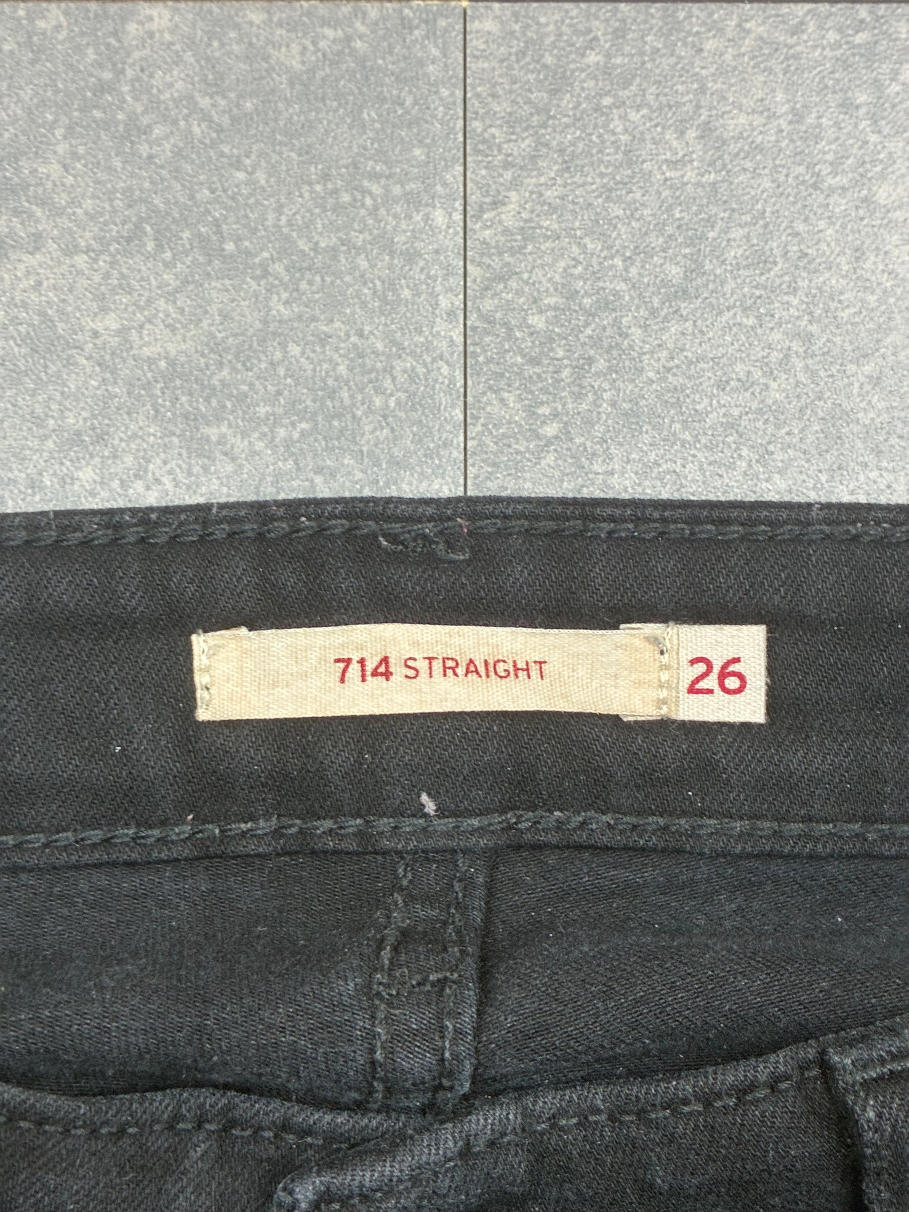 Jeans Levi’s 714 Straight neri - Taglia IT40/W26