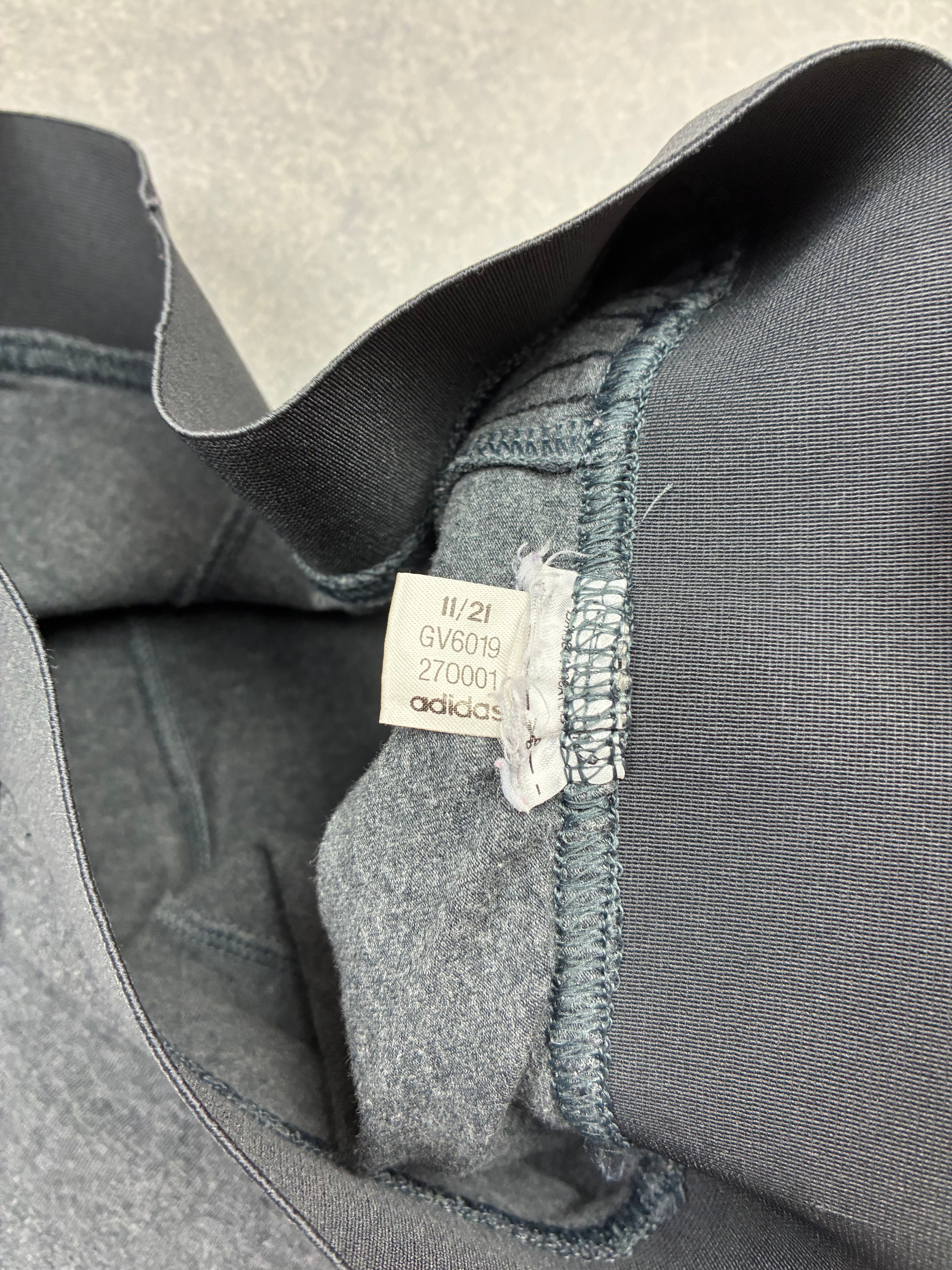 Leggings Adidas grigio scuro con linee nere - Taglia S