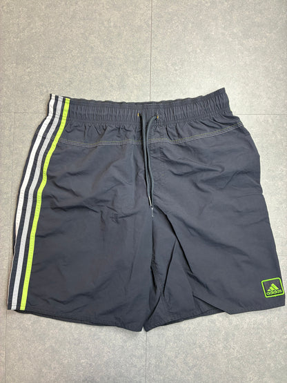 Costume da bagno Adidas blu navy con dettagli fluo – Taglia M
