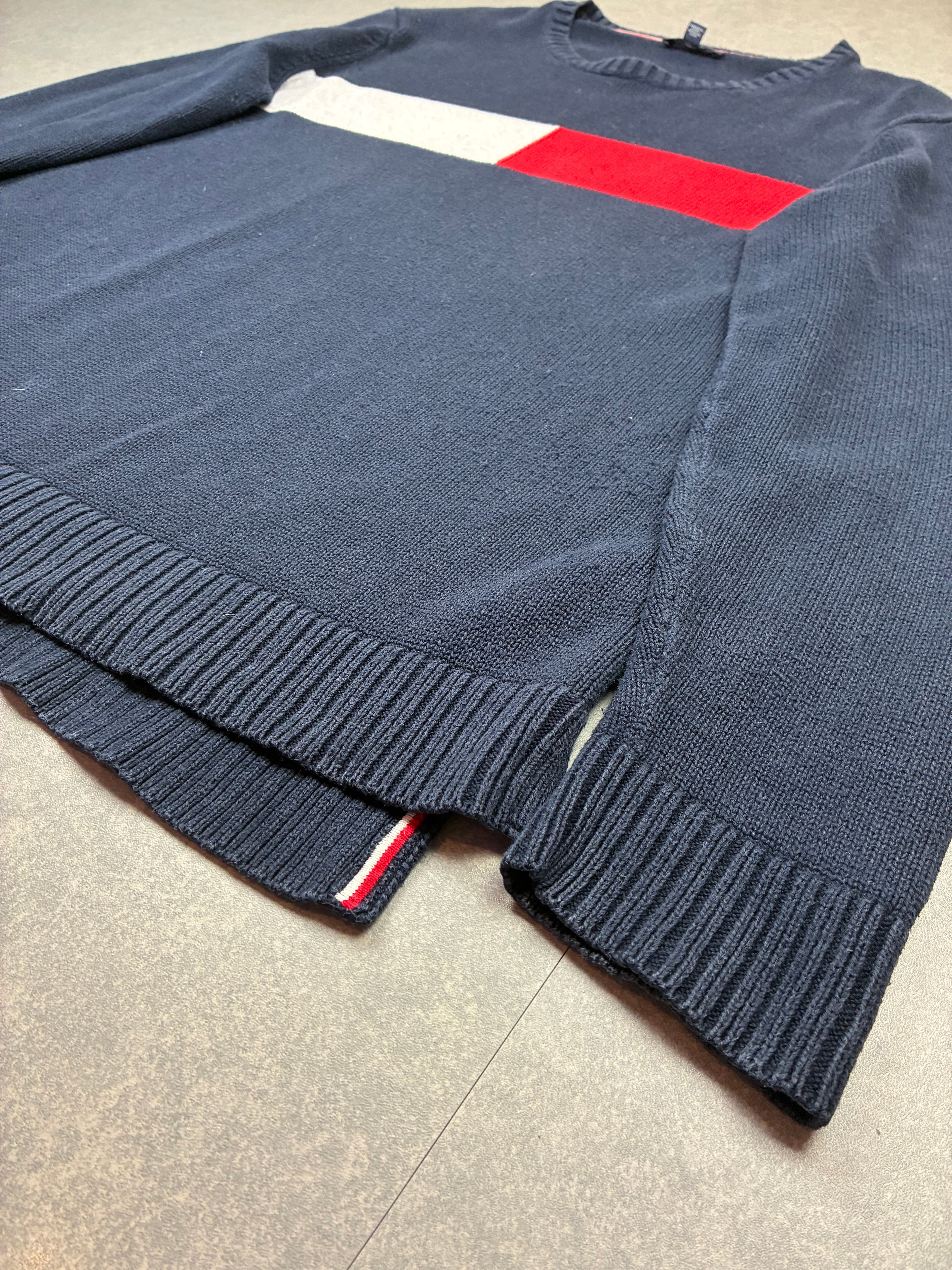 Maglione Tommy Hilfiger Vintage Sweater Band Flag – Blu Navy – Taglia XL
