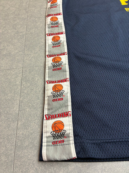 Canotta Basket Vintage Spalding Team Bergheim N.7 Blu Navy - Taglia XXL, come nuova