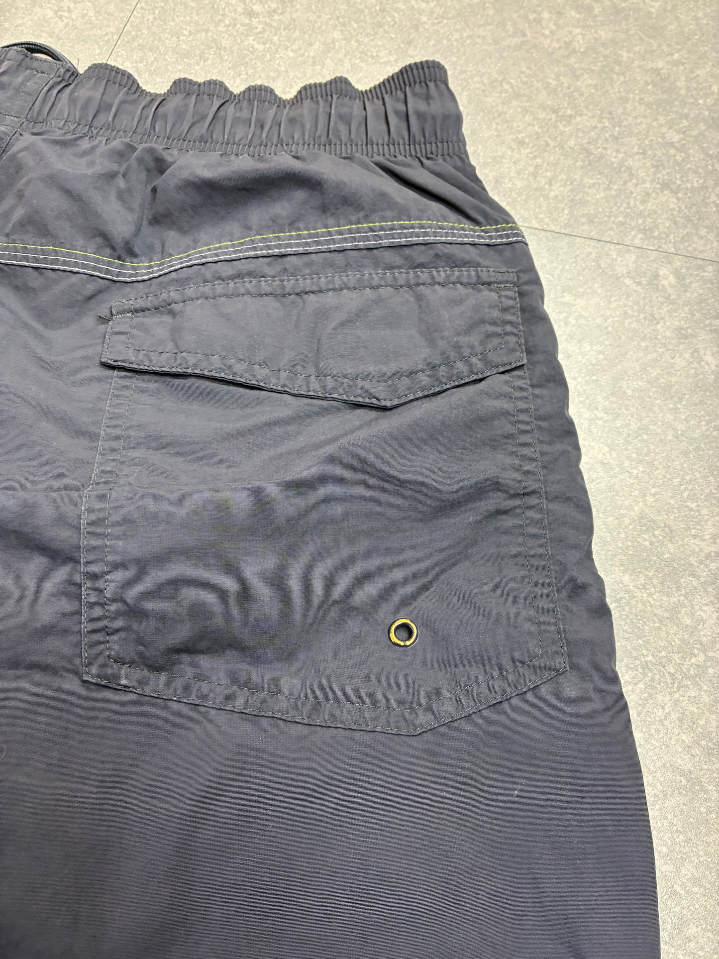 Costume da bagno Adidas blu navy con dettagli fluo – Taglia M