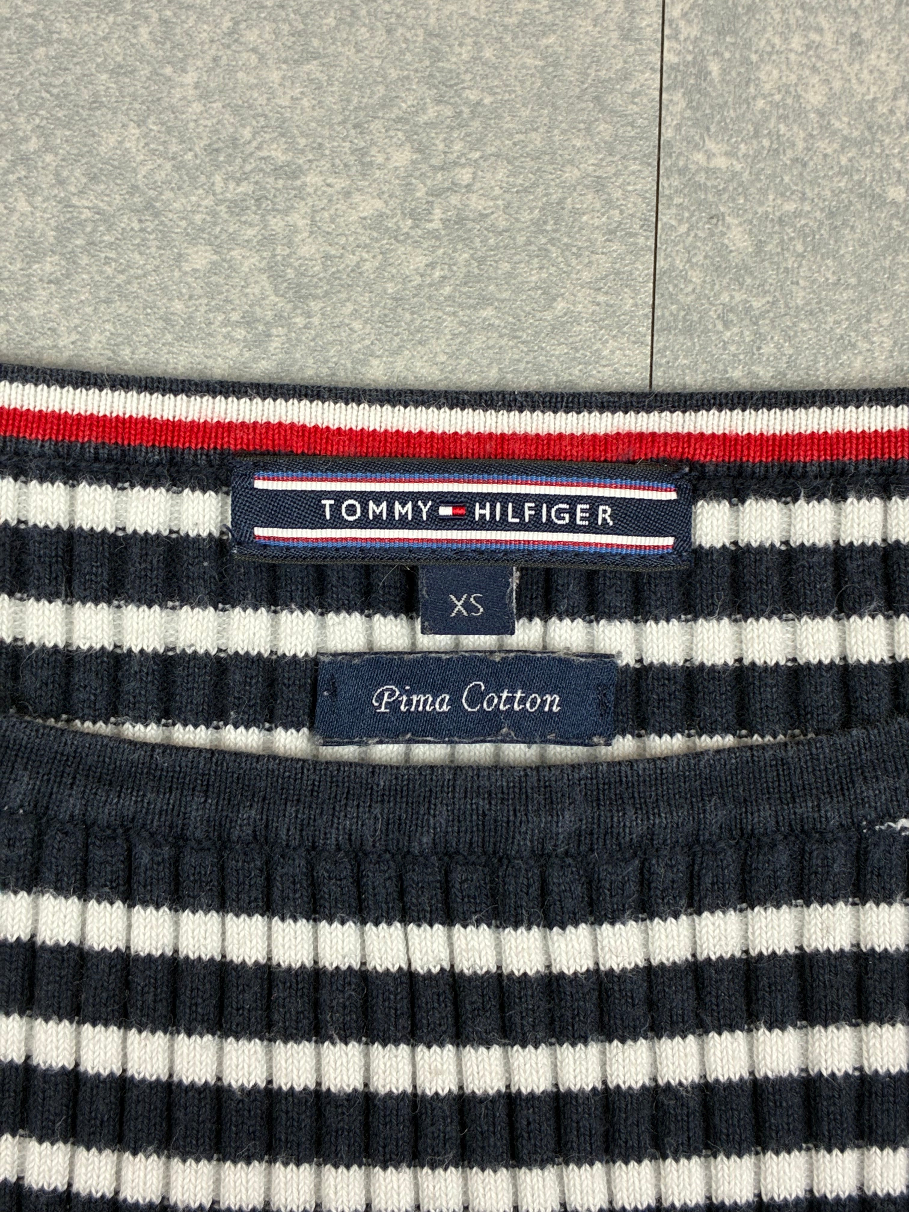 Maglia Tommy Hilfiger rigata in cotone Pima - Taglia XS
